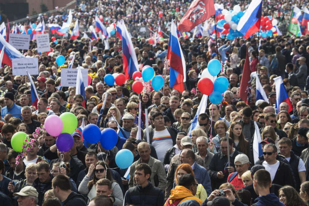 Moskva 1. maj protest