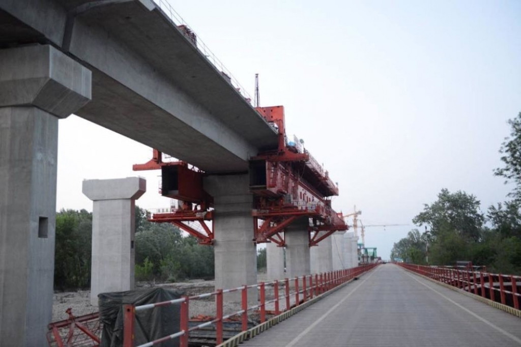 Gradnja mosta u Obrenovcu