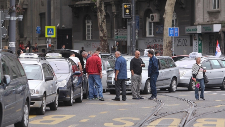 Protest taksisti Slavija