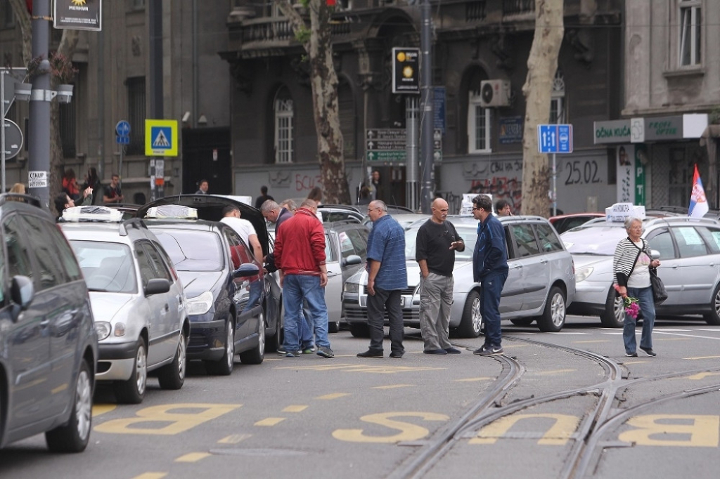 Protest taksisti Slavija