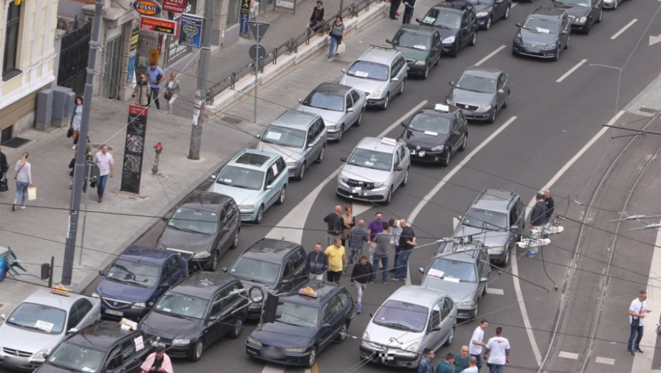 Protest taksisti Slavija