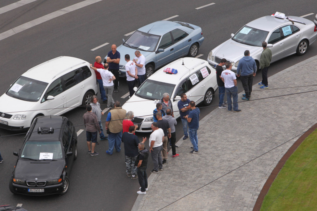 Protest taksisti Slavija