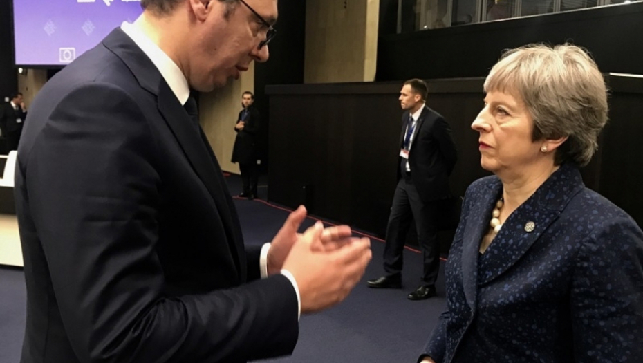 Aleksandar Vučić i Tereza Mej