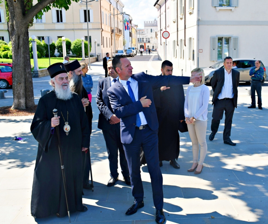 Patrijarh Irinej i Boris Popovič