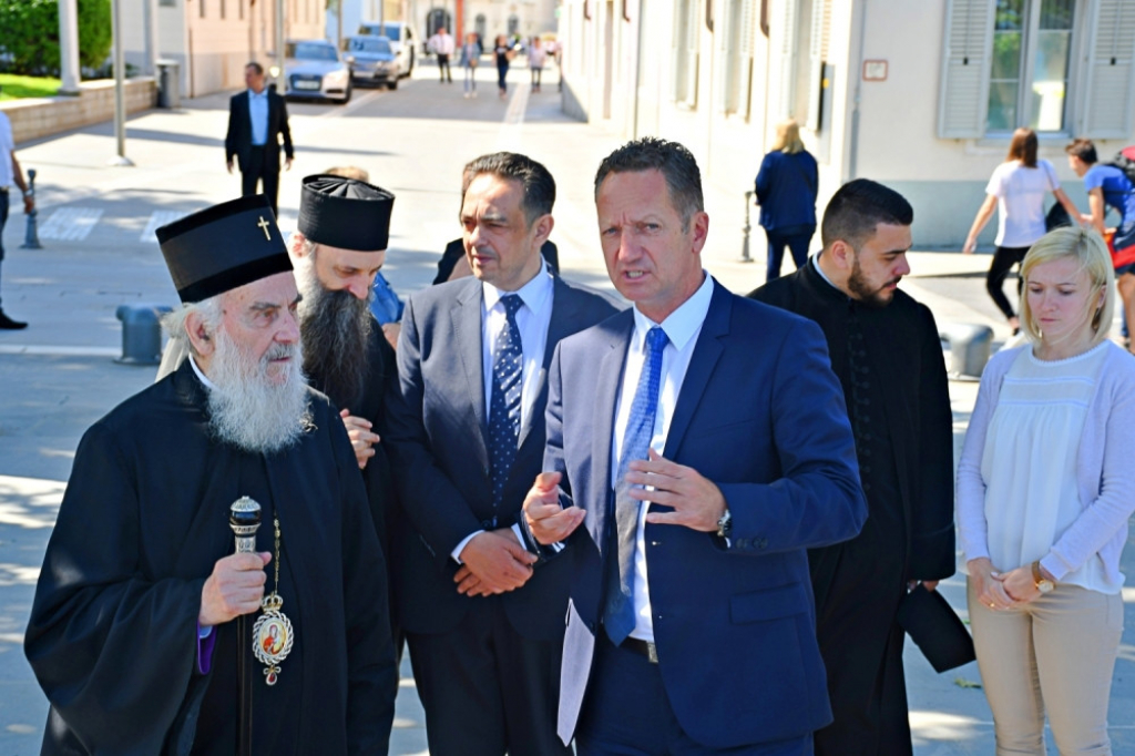 Patrijarh Irinej i Boris Popovič