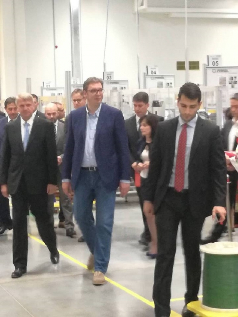 Aleksandar Vučić na otvaranju fabrike u Kruševcu