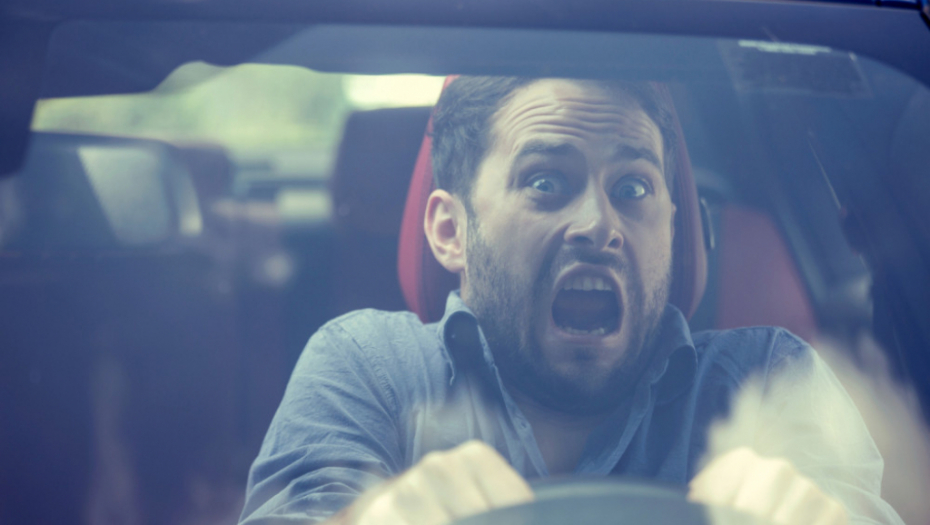 Vožnja sudar panika nesreća