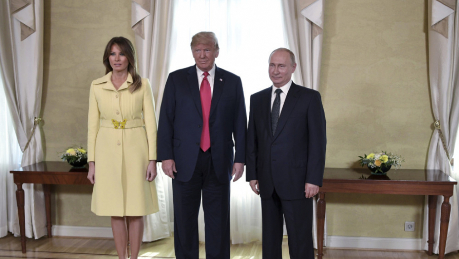 Melanija i Donald Tramp i Vladimir Putin