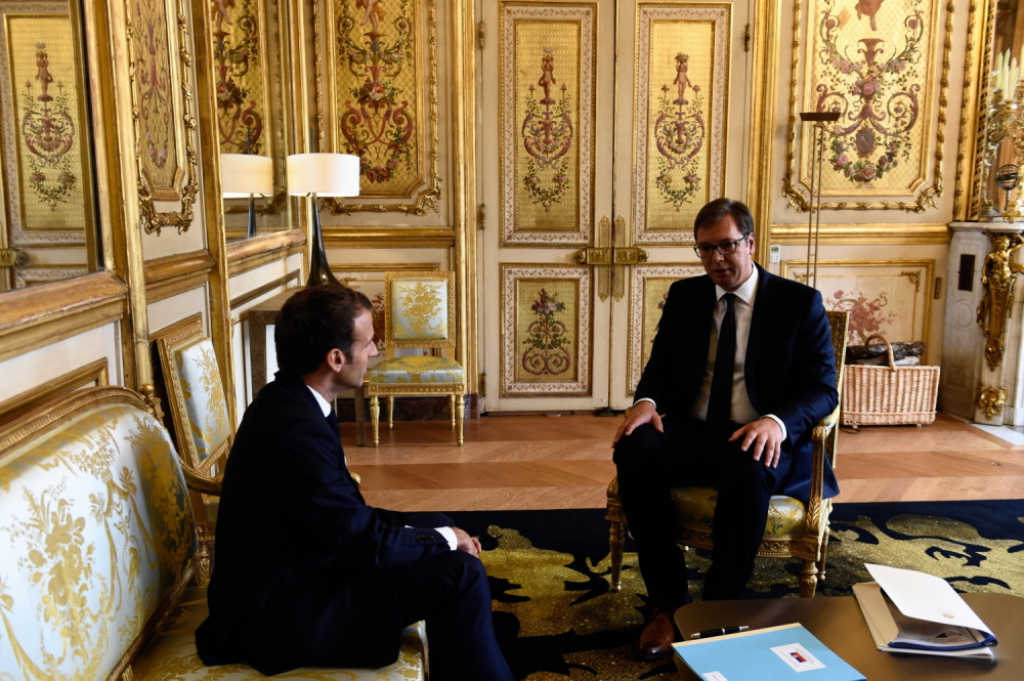 Aleksandar Vučić i Emanuel Makron