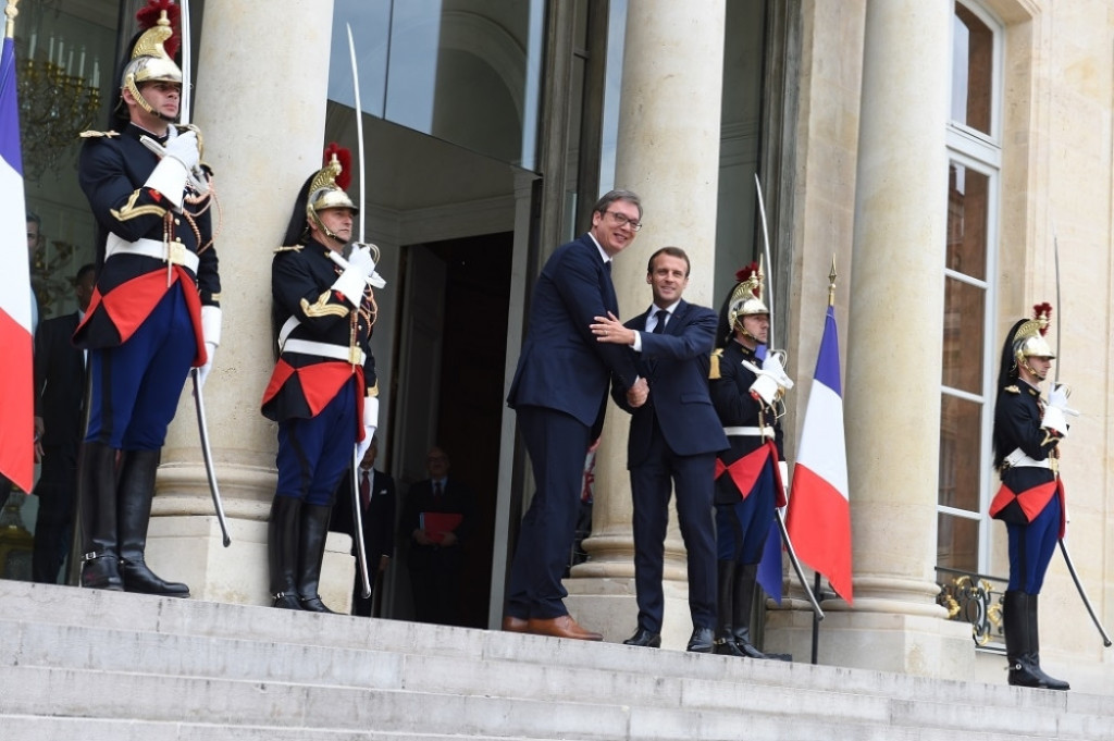 Aleksandar Vučić i Emanuel Makron