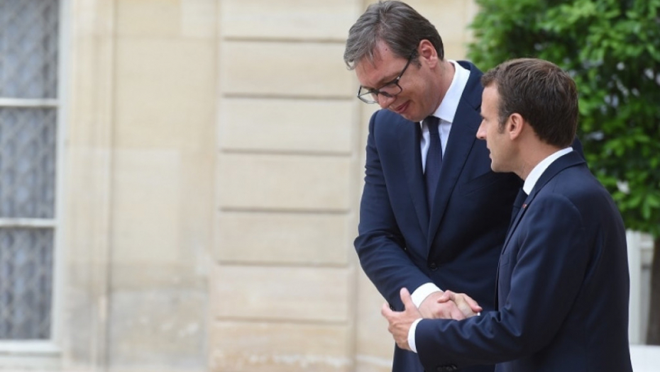 Aleksandar Vučić i Emanuel Makron