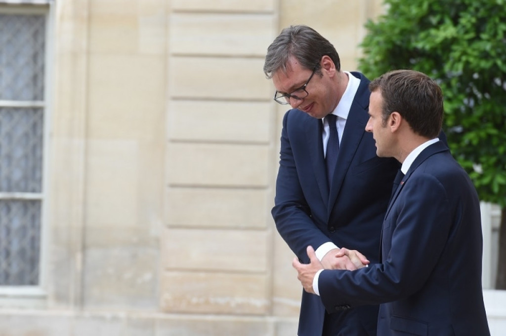 Aleksandar Vučić i Emanuel Makron