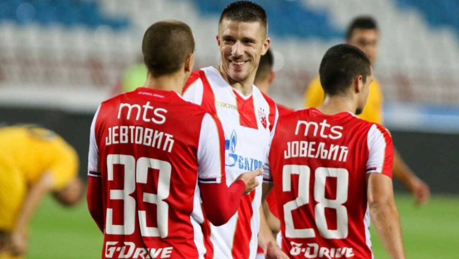 Jovančić, Joveljić i Jevtović slave gol Zvezde