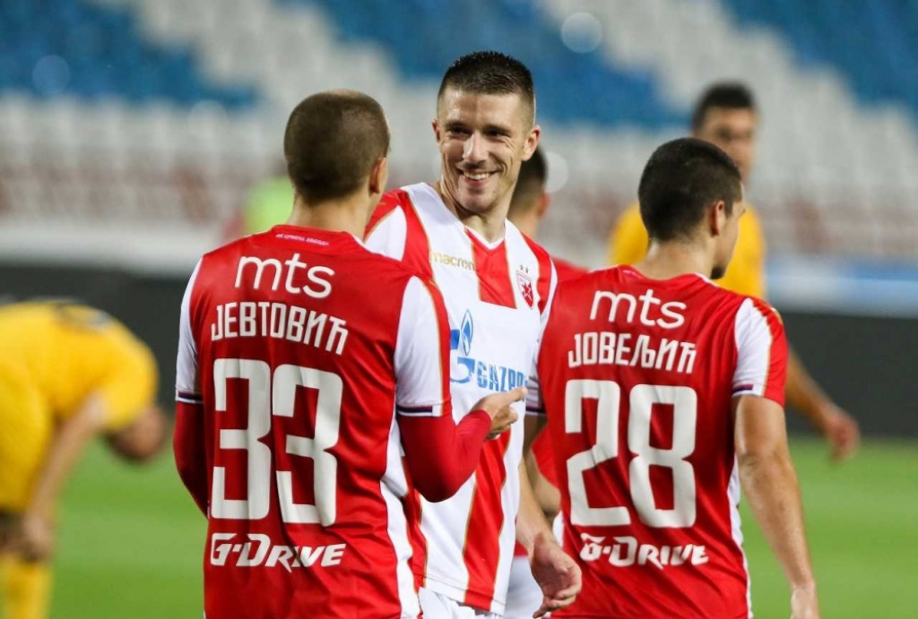 Jovančić, Joveljić i Jevtović slave gol Zvezde