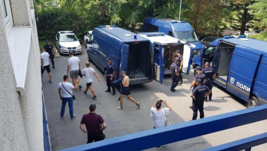 Hapšenje hrvatskih huligana u Beogradu