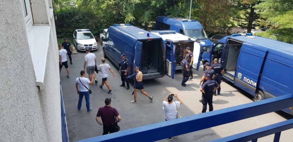 Hapšenje hrvatskih huligana u Beogradu
