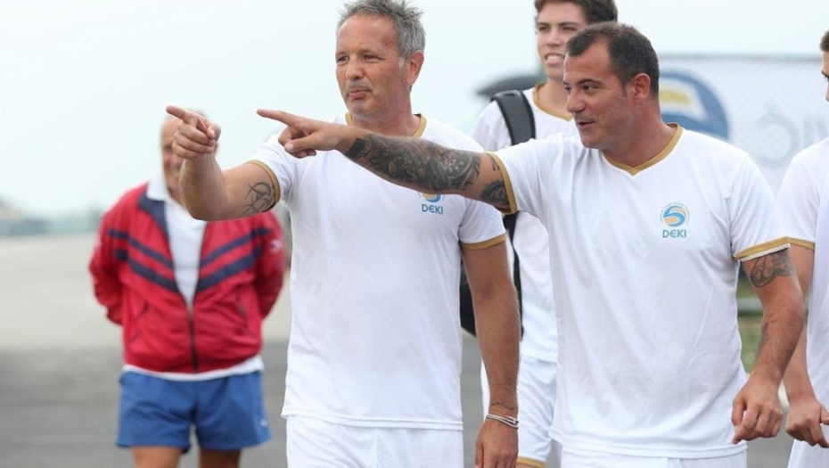 Dejan Stanković i Siniša Mihajlović na fudbalskom kampu