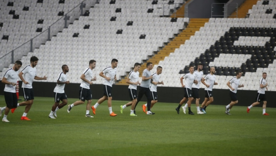 Fudbaleri Partizana na poslednjem treningu pred Bešiktaš