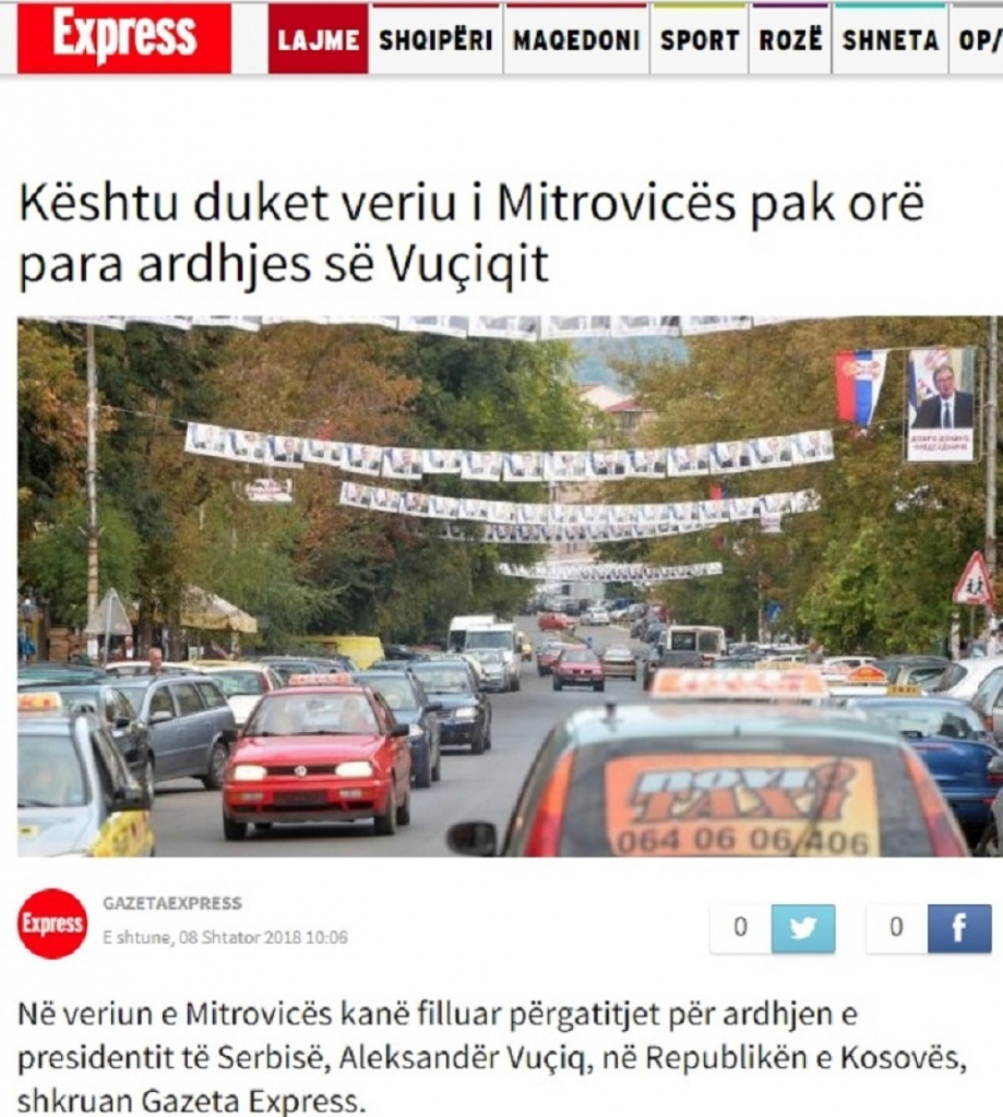 Gazeta o poseti Vučića