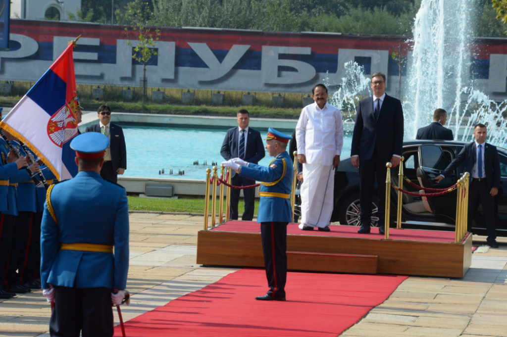 Aleksandar Vučić i potpredsednik Indije Venkaj Naidu