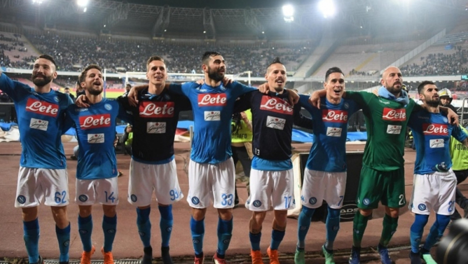 Fudbaleri Napolija na stadionu San Paolo