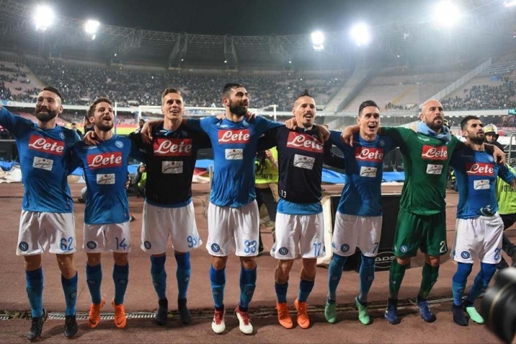Fudbaleri Napolija na stadionu San Paolo