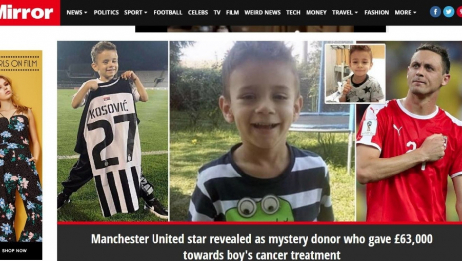 Nemanja Matić i Dušan Todorović na naslovnici Mirora