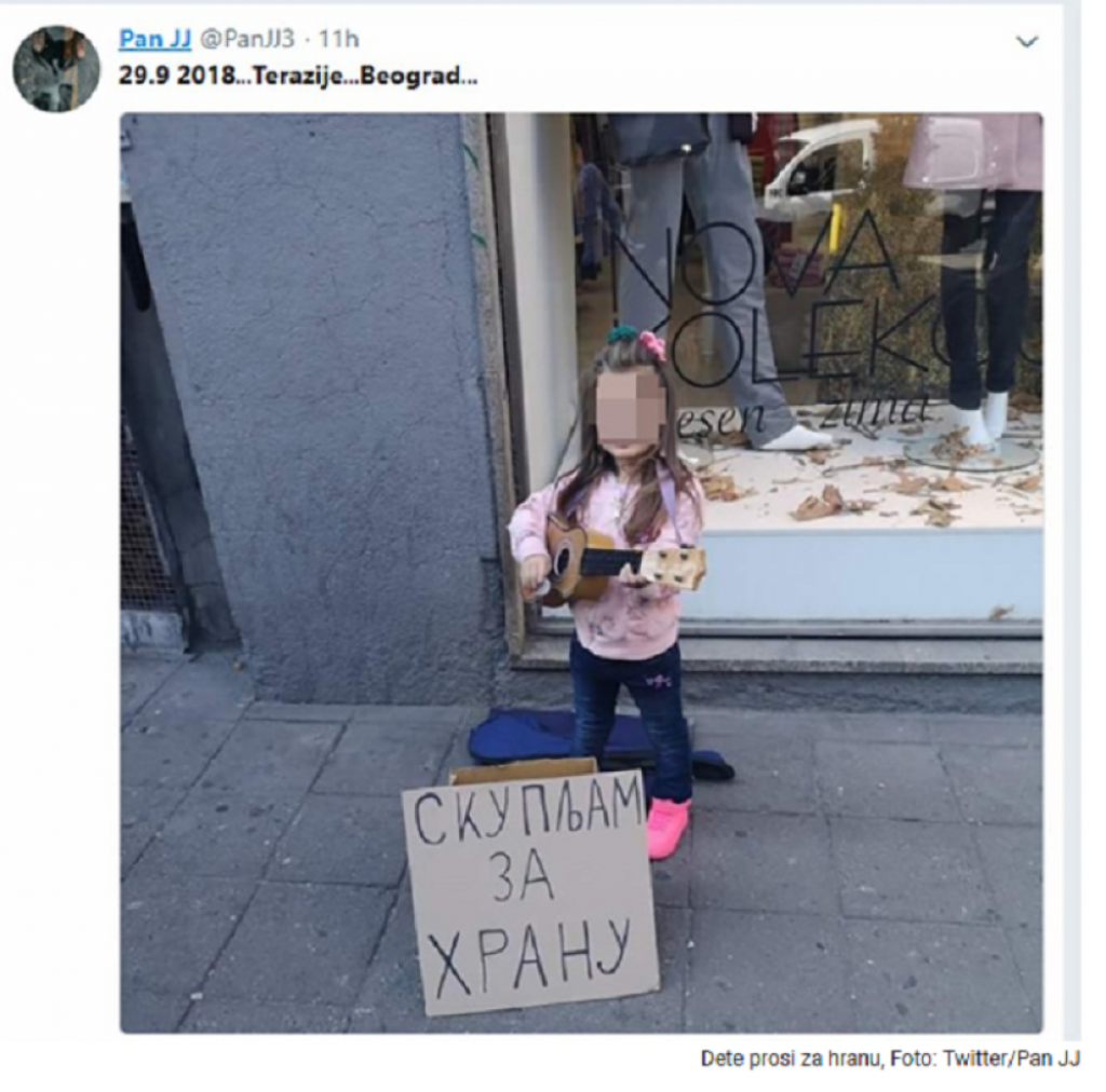 Dete prosi u Knez Mihailovoj 