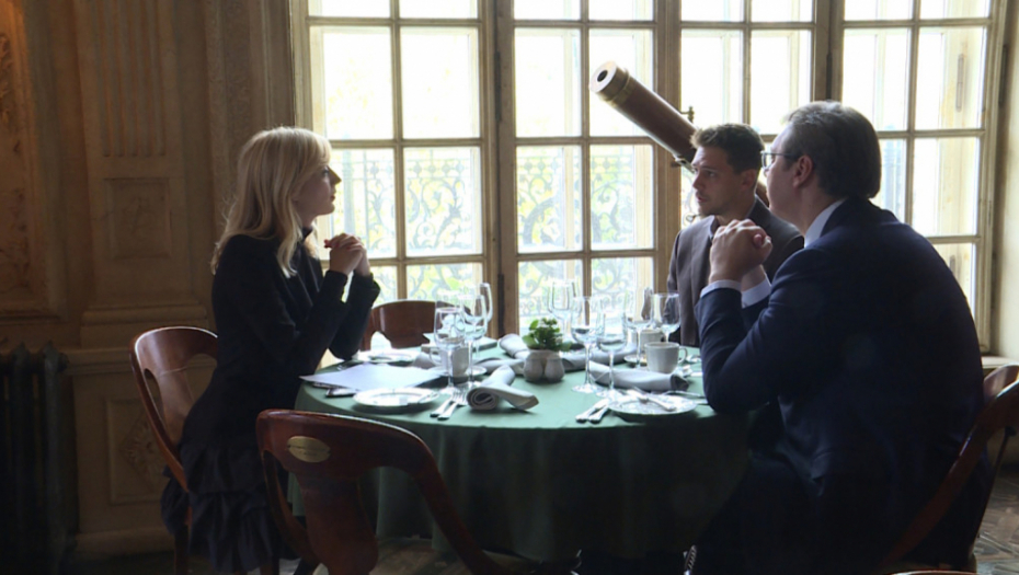 Nevena Madžarević, Aleksandar Vučić i Miloš Biković