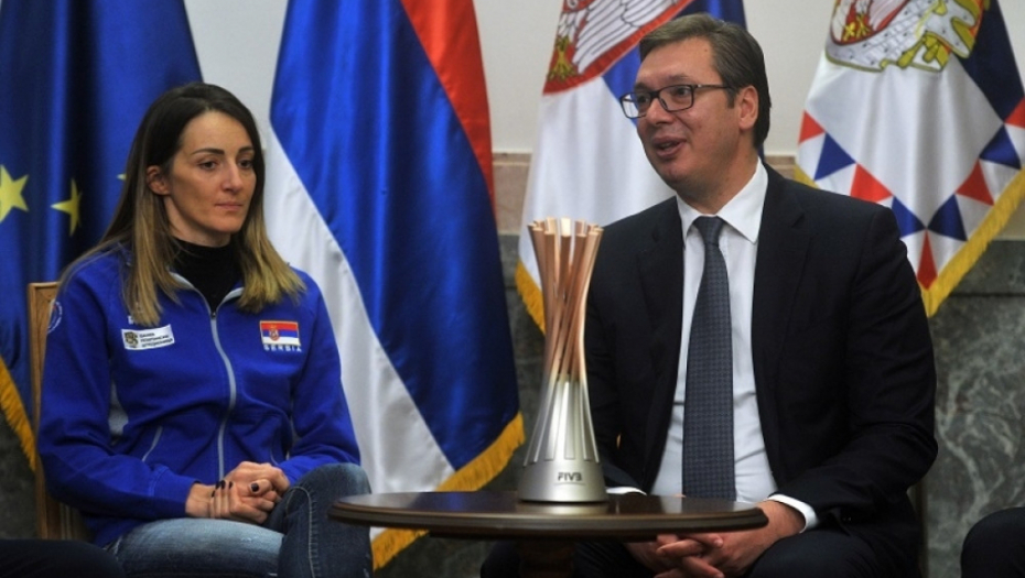 Odbojkašice Srbije na prijemu kod predsednika Vučića