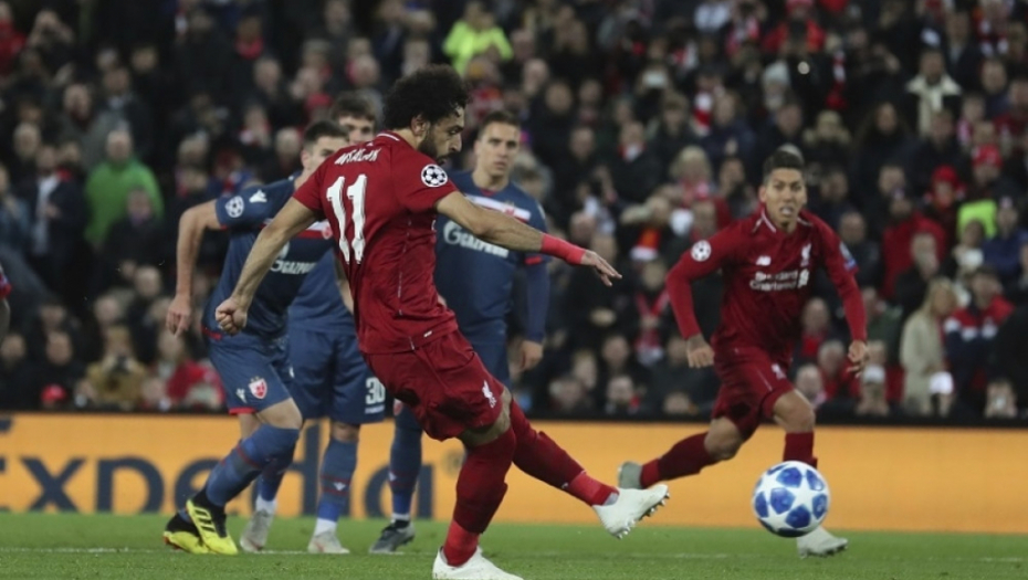 Salah postiže gol sa penala protiv Crvene zvezde