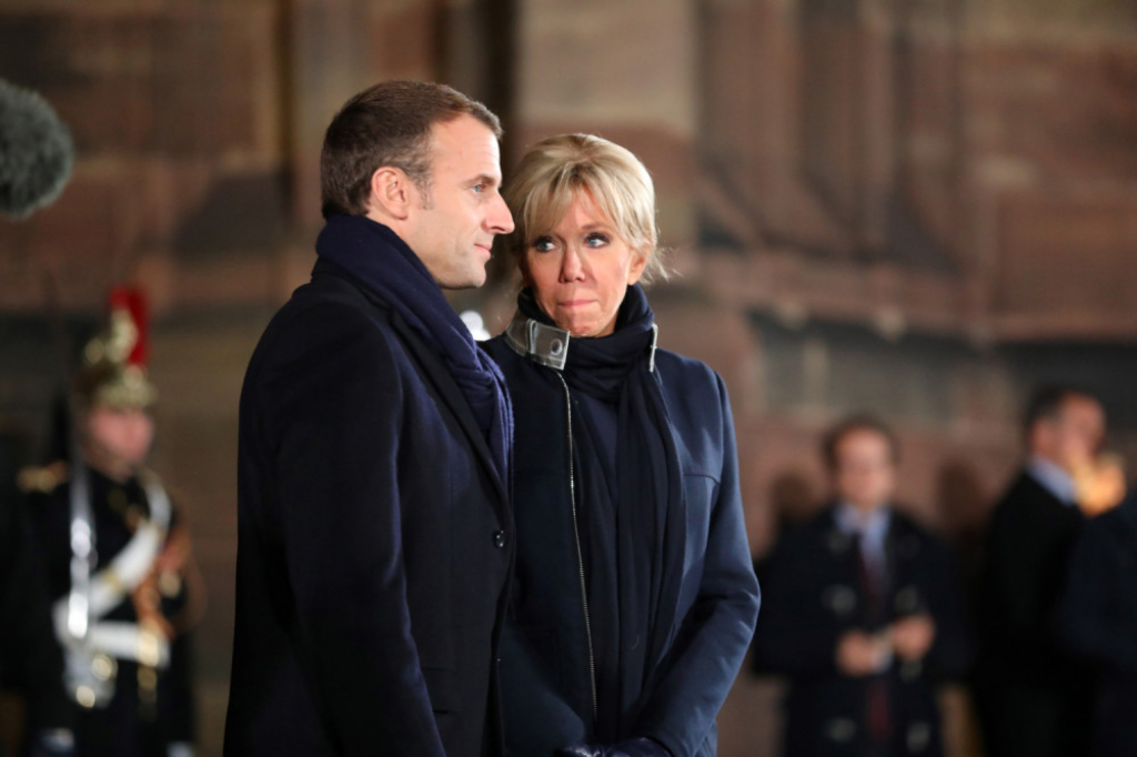 Emanuel Makron sa suprugom, Frank Valter &Scaron;tajnmajer, Francuska