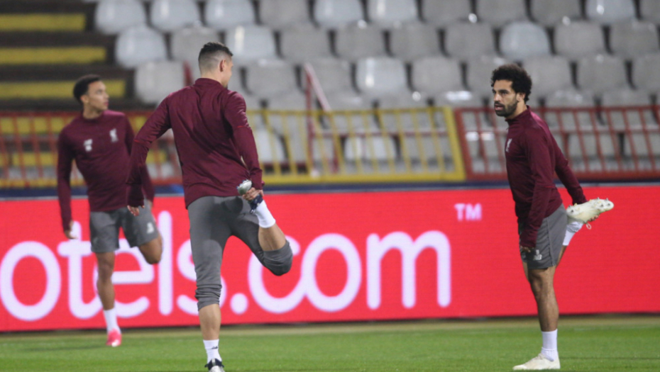 Fudbaleri Liverpula trenirali na stadionu Crvene zvezde