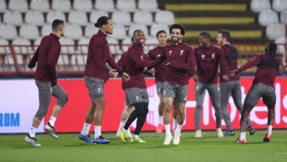 Fudbaleri Liverpula trenirali na stadionu Crvene zvezde