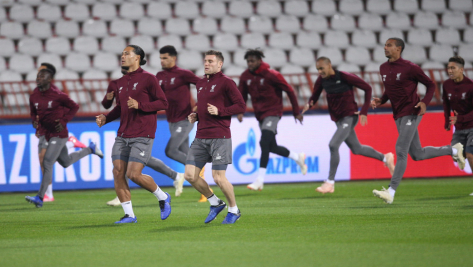 Fudbaleri Liverpula trenirali na stadionu Crvene zvezde