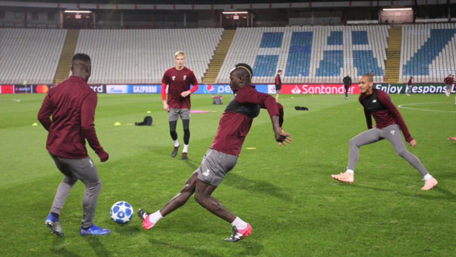 Fudbaleri Liverpula trenirali na stadionu Crvene zvezde