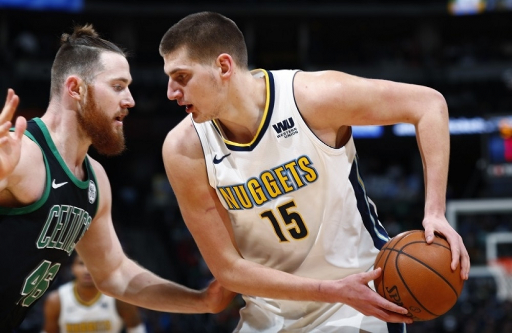 Nikola Jokić na meču protiv Bostona