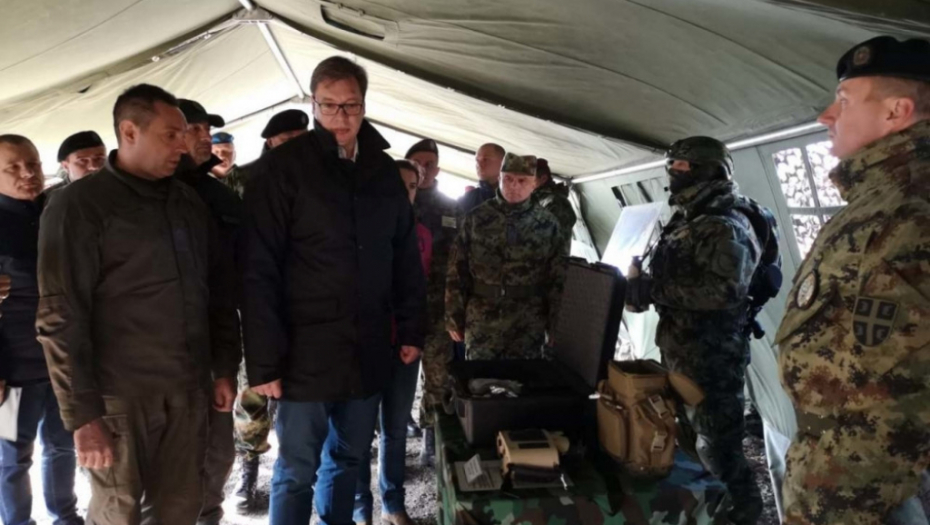 Aleksandar Vučić na Vojnoj vežbi