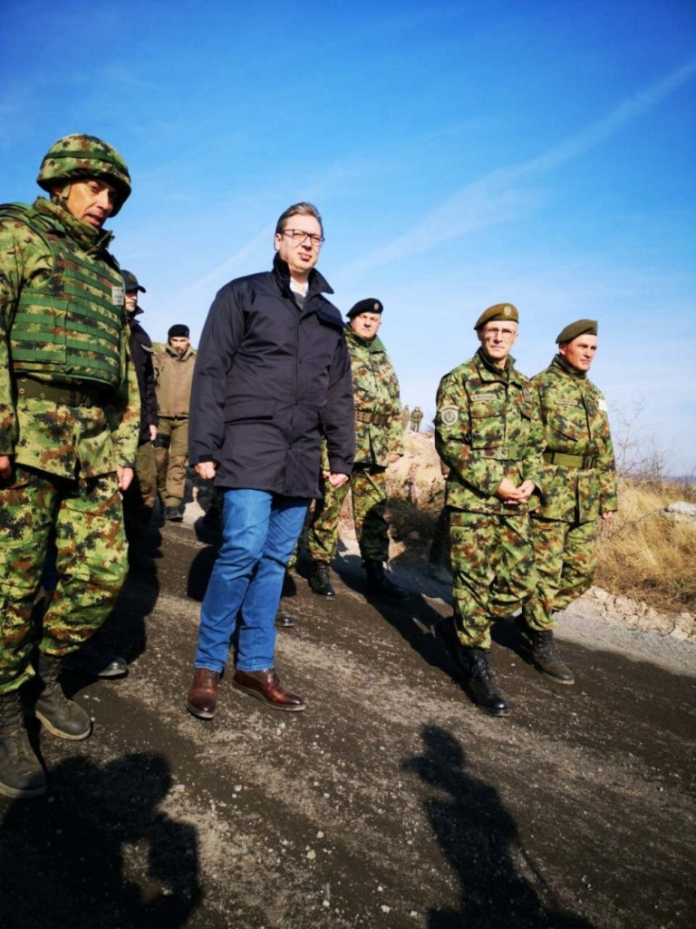 Aleksandar Vučić na Vojnoj vežbi