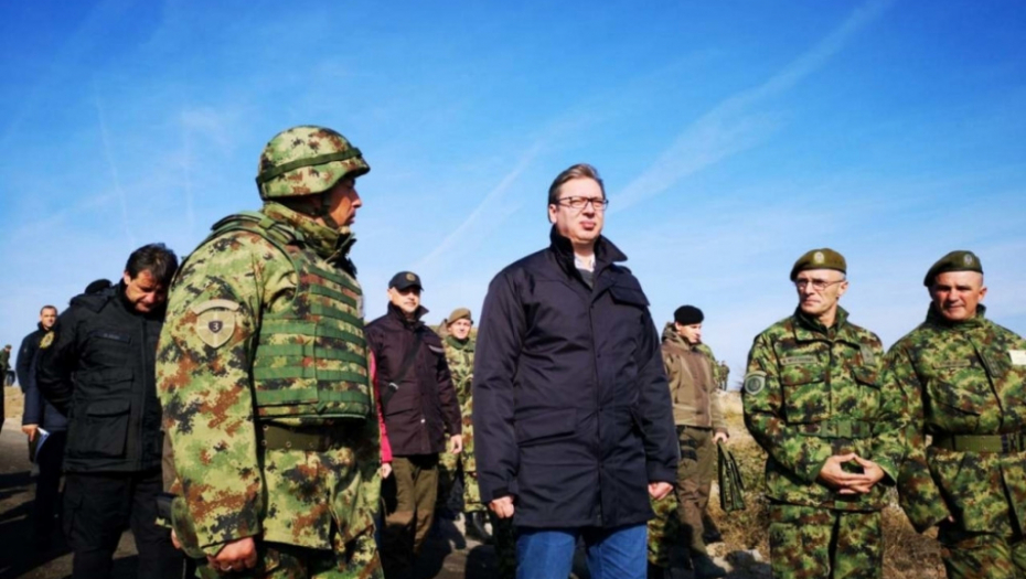 Aleksandar Vučić na Vojnoj vežbi