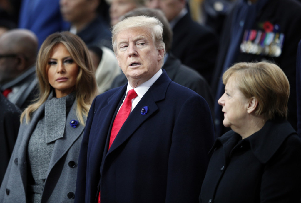 Donald i Melanija Tramp, Angela Merkel