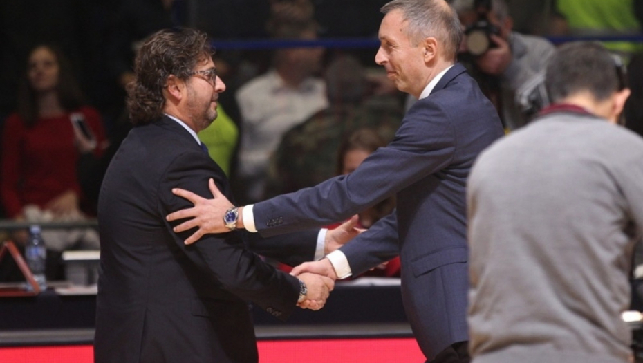 Andrea Trinkijeri i Milan Tomić posle derbija