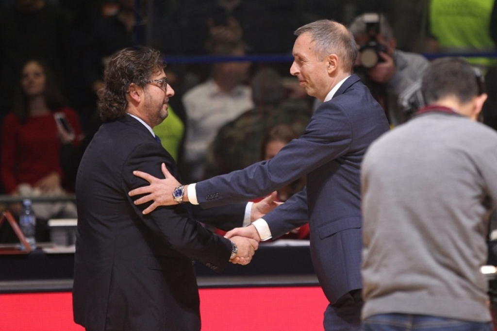 Andrea Trinkijeri i Milan Tomić posle derbija