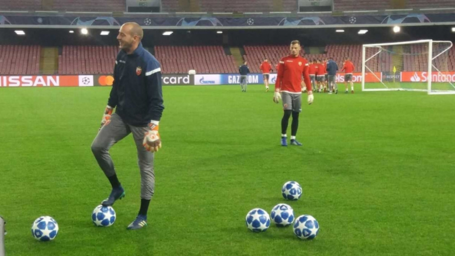 ‚Fudbaleri Crvene zvezde na treningu u Napulju