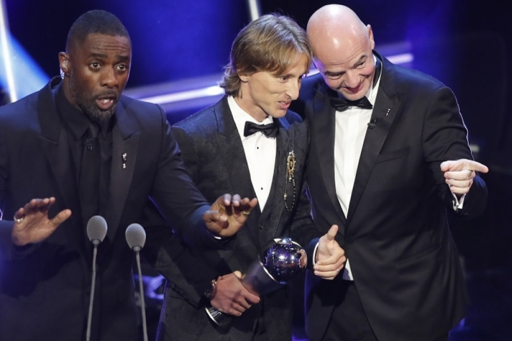 Luka Modrić sa Đanijem infantinom na dodeli 