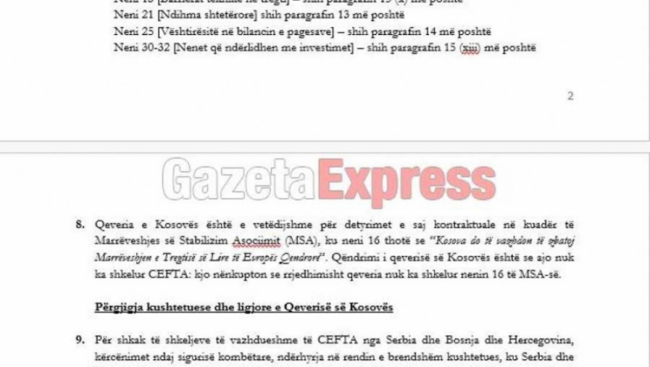 Haradinajevo pismo EU