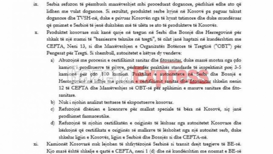 Haradinajevo pismo EU