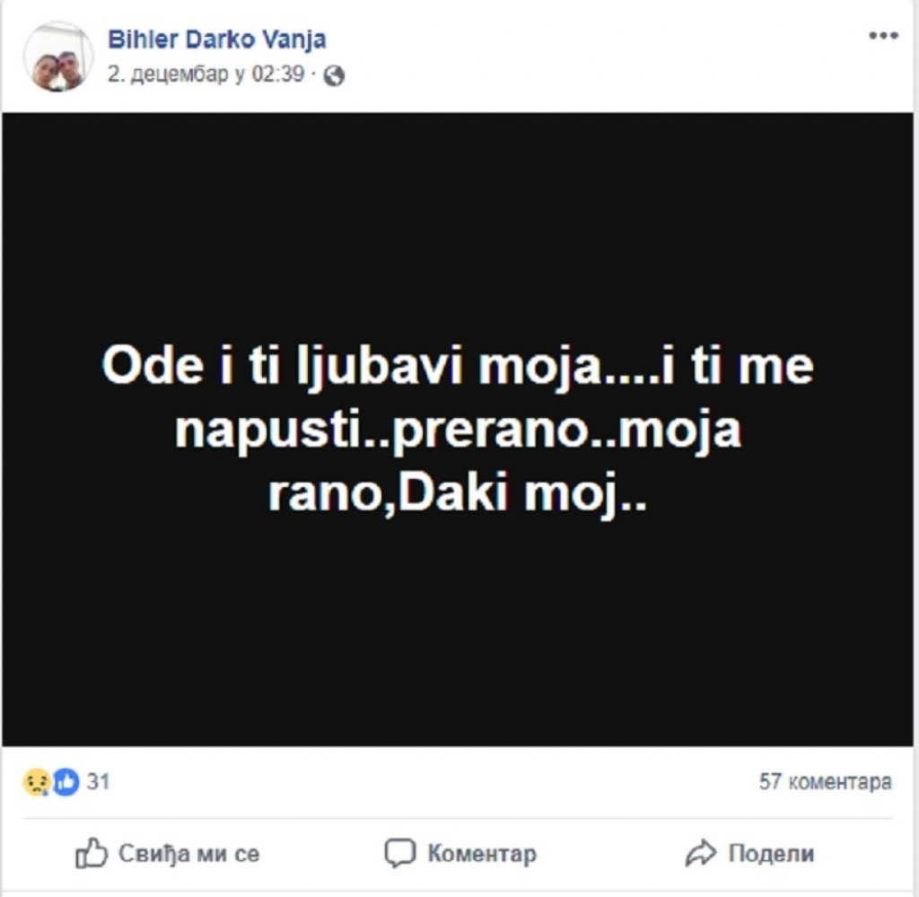 Darko pronađen mrtav u svojoj sobi