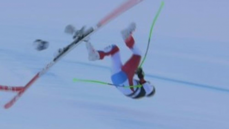 Zastrašujući pad skijaša na stazi