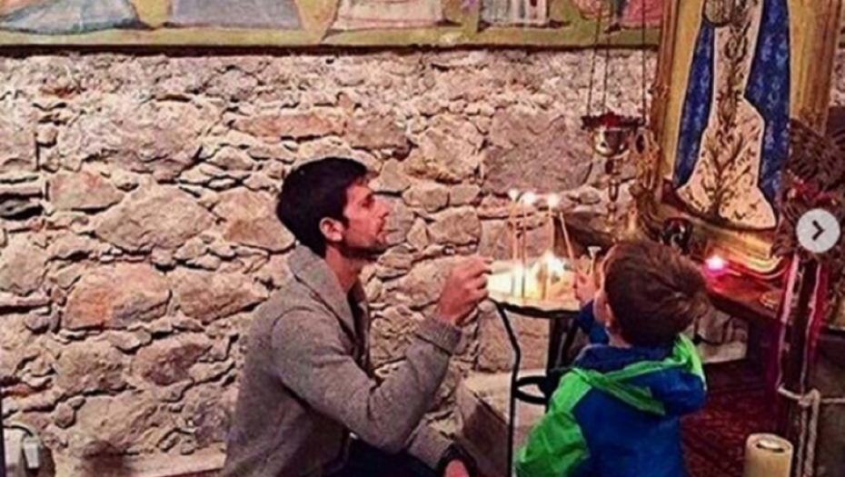 Novak i Stefan u crkvi u Nici